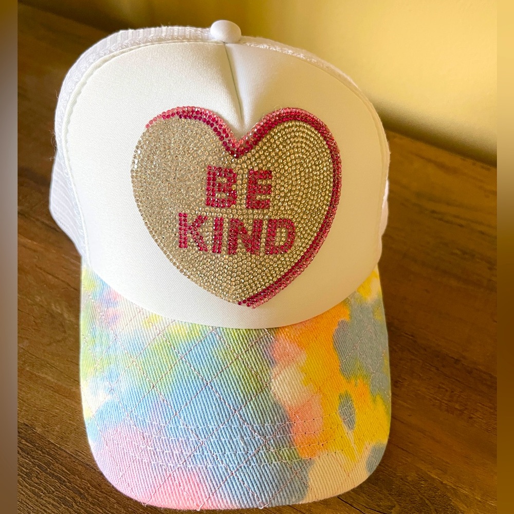 Magpies Be Kind Crystal Heart Trucker Hat